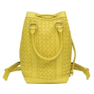 BOTTEGA VENETA Yellow Leather Intrecciato Backpack